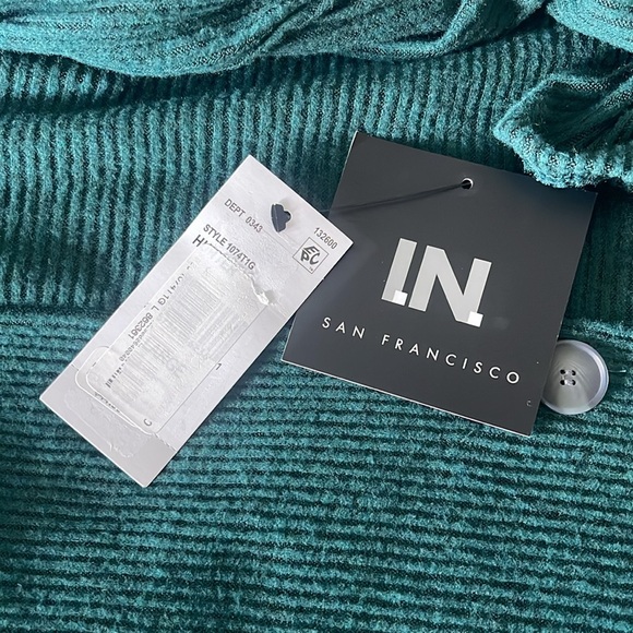IN San Francisco Sweater Forest Green Size L NWT - Picture 6 of 9